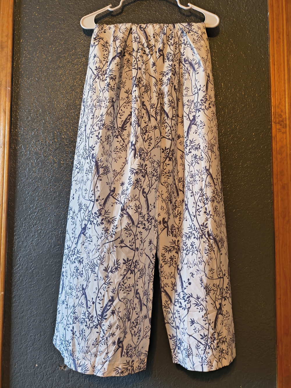 Wide Leg Birds Printed Pants